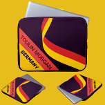 Personalisierte Patriotische Deutsche Flagge Laptopschutzhülle<br><div class="desc">Personalisierter Patriotischer Deutscher FlaggenEraser. Passen Sie es mit Ihrem Namen an,  um einen schicken,  gürteleigenen Look zu erhalten.</div>