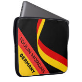 Personalisierte Patriotische Deutsche Flagge Laptopschutzhülle (Vorne Rechts)