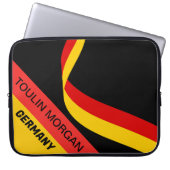 Personalisierte Patriotische Deutsche Flagge Laptopschutzhülle (Vorderseite)