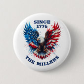 Personalisierte Patriotische Farben Amerika kühne  Button (Vorderseite)