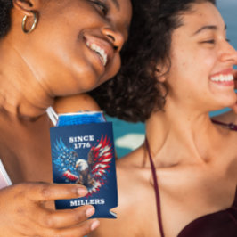 Personalisierte Patriotische Farben Amerika kühne  Dosenkühler