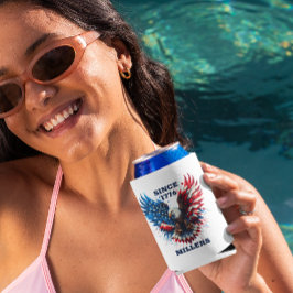 Personalisierte Patriotische Farben Amerika kühne  Dosenkühler