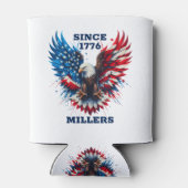 Personalisierte Patriotische Farben Amerika kühne  Dosenkühler (Rückseite)