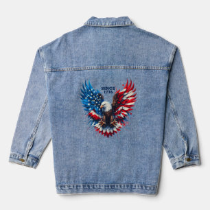 Personalisierte Patriotische Farben Amerika kühne  Jeansjacke