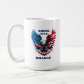 Personalisierte Patriotische Farben Amerika kühne Kaffeetasse (Links)