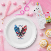 Personalisierte Patriotische Farben Amerika kühne  Pappteller (Party)