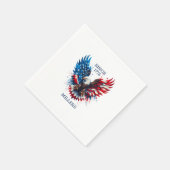 Personalisierte Patriotische Farben Amerika kühne Serviette (Ecke)