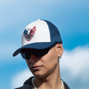 Personalisierte Patriotische Farben Amerika kühne  Truckerkappe