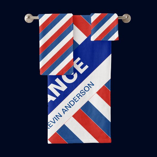 Personalisierte Patriotische Flagge Badhandtuch Set