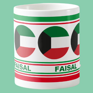 Personalisierte Patriotische Flagge von Kuwait Kaffeetasse