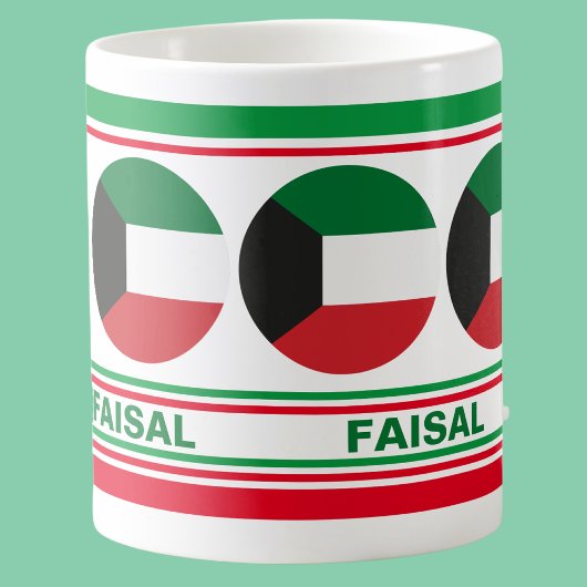 Personalisierte Patriotische Flagge von Kuwait Kaffeetasse
