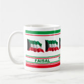 Personalisierte Patriotische Flagge von Kuwait Kaffeetasse (Links)