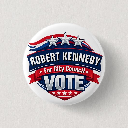 Personalisierte patriotische Kampagnenabstimmung Button (Vorderseite)