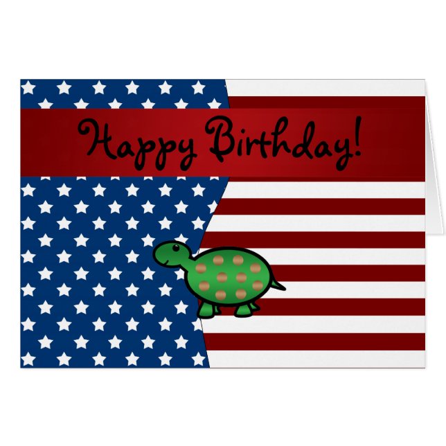 Personalisierte patriotische Namensschildkröte (Vorderseite (Horizontal))