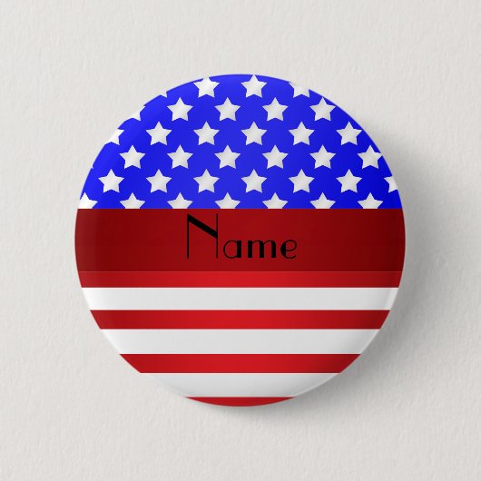 Personalisierte patriotische Namensstreifen Button (Vorderseite)