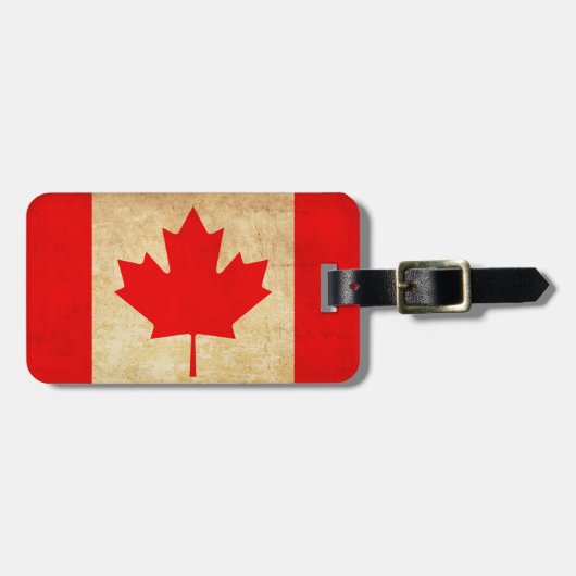 Personalisierte Patriotische Nationalflagge KANADA Gepäckanhänger (Vorderseite horizontal)