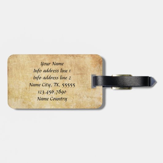 Personalisierte Patriotische Nationalflagge KANADA Gepäckanhänger (Rückseite horizontal)