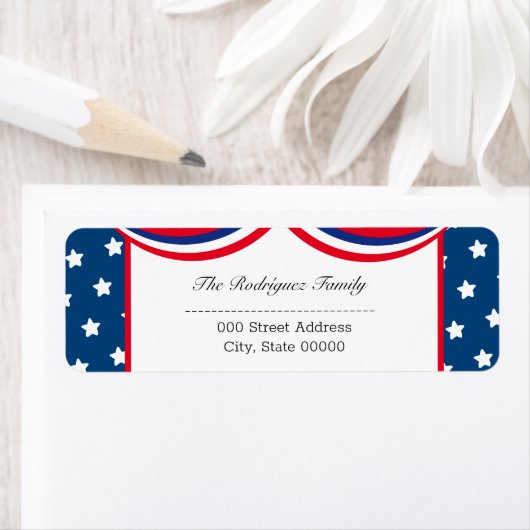 Personalisierte Patriotische Rücksendeadresse USA (Insitu)