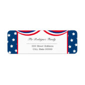 Personalisierte Patriotische Rücksendeadresse USA (Vorne)