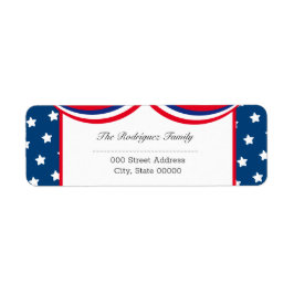 Personalisierte Patriotische Rücksendeadresse USA