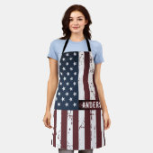 Personalisierte Patriotische Stars Streifen amerik Schürze (Getragen)
