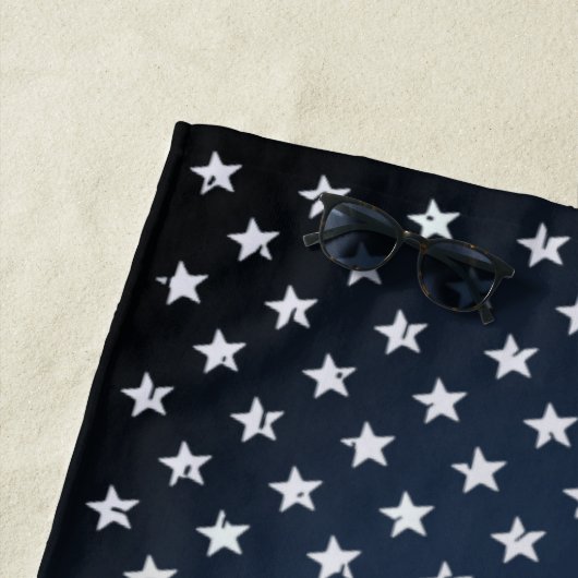 Personalisierte Patriotische Stars Streifen amerik Strandtuch (Beispiel)
