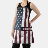 Personalisierte patriotische Sterne Streifen Ameri Schürze (InSitu)