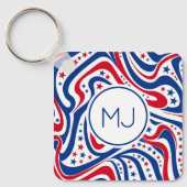 Personalisierte patrouillische amerikanische Flagg Schlüsselanhänger (Vorderseite)