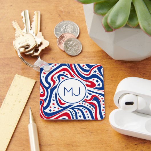 Personalisierte patrouillische amerikanische Flagg Schlüsselanhänger (Schreibtisch)