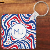 Personalisierte patrouillische amerikanische Flagg Schlüsselanhänger (Rückseite)