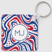 Personalisierte patrouillische amerikanische Flagg Schlüsselanhänger (Rückseite)