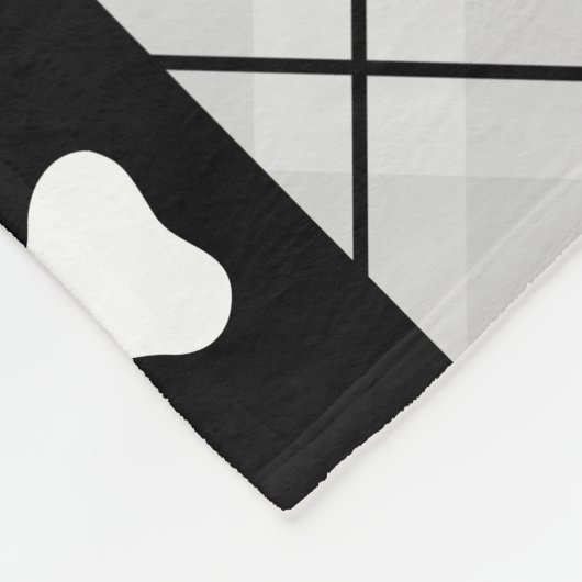 Personalisierte Paw-Druck- und Knochenkleber Fleecedecke (Ecke)