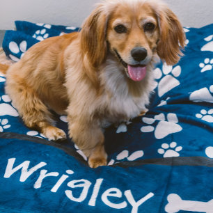 Personalisierte Paw-Drucke für kleine Hunde Fleecedecke