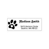 Personalisierte Paw Print mit Herz-Rücksendeadress Permastempel (Design)