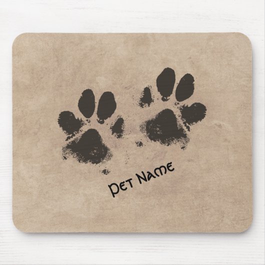 Personalisierte Paw-Prints für Ihr Haustier Mousepad (Vorne)