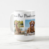 Personalisierte Paw Prints Hearts Dog Pet Memorial Kaffeetasse (Vorderseite Links)