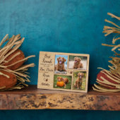 Personalisierte Paw Prints Hunde-Memorial 4 Foto Fotoplatte (Seite)