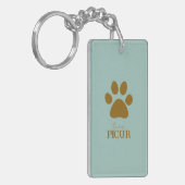 Personalisierte Paw Schlüsselanhänger (Vorderseite links)