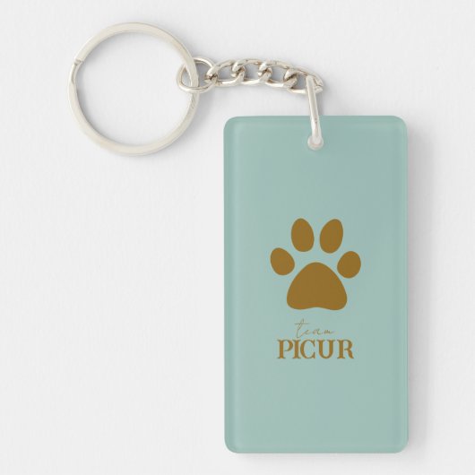 Personalisierte Paw Schlüsselanhänger (Vorderseite)