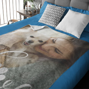 Personalisierte Paws: Foto des geerbten Hundes Fleecedecke