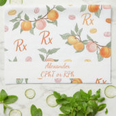 Personalisierte Peach & Apricot Pharmacy Geschirrtuch (Gefaltet)
