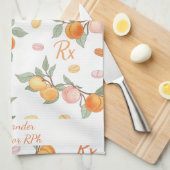 Personalisierte Peach & Apricot Pharmacy Geschirrtuch (Viertel Falte)