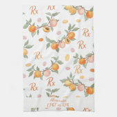Personalisierte Peach & Apricot Pharmacy Geschirrtuch (Vertikal)