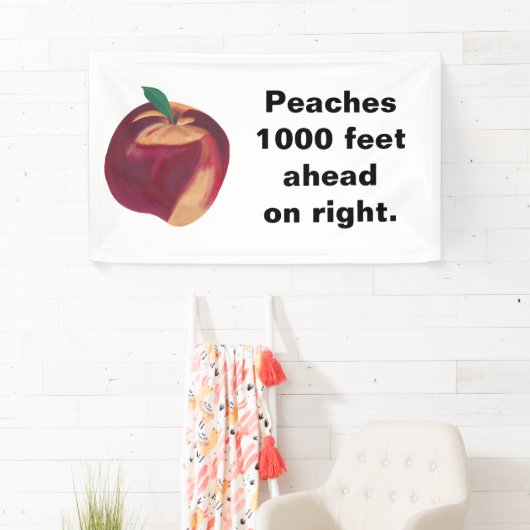 Personalisierte Peach Banner mit Ihrem Text (Insitu)