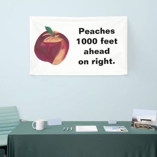 Personalisierte Peach Banner mit Ihrem Text (Messeveranstaltung)