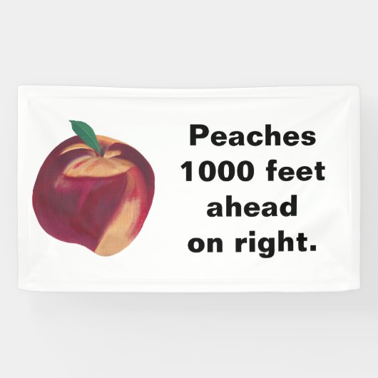 Personalisierte Peach Banner mit Ihrem Text (Horizontal)