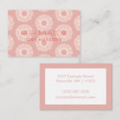 Personalisierte "Peach Blooms" (UK/Euro) Visitenkarte (Vorne/Hinten)