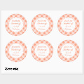 Personalisierte Peach Kitchen Stickers (Blatt)