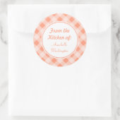 Personalisierte Peach Kitchen Stickers (Tasche)