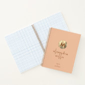 Personalisierte Peach Math und Graph Paper Notizblock (Innenseite)